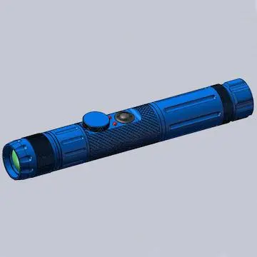 Military Defense Rail montiert Fokus einstellbare blaue LED Illuminator Tactical Laser Taschenlampe Designa tor